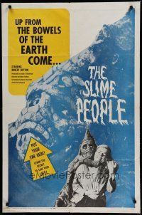 6g786 SLIME PEOPLE 1sh '63 wild cheesy wacky monster image, learn the secret to save your life!