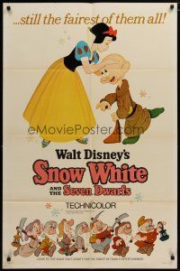 6g789 SNOW WHITE & THE SEVEN DWARFS style A 1sh R67 Walt Disney animated cartoon fantasy classic!
