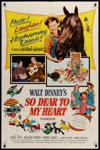 6g790 SO DEAR TO MY HEART 1sh R64 Walt Disney, Burl Ives, heartwarming!
