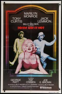 6g793 SOME LIKE IT HOT int'l 1sh R80 sexy Marilyn Monroe with Tony Curtis & Jack Lemmon in drag!