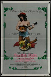 6g912 TWELFTH NIGHT 1sh '81 Eros Perversion, topless Nicky Gentile, X-rated Shakespeare!