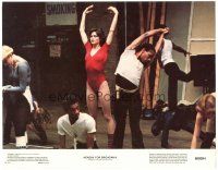 6h425 HEADIN' FOR BROADWAY color 11x14 still #5 '80 c/u of dancers stretching before performance!