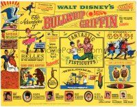 6h005 ADVENTURES OF BULLWHIP GRIFFIN TC '66 Disney, beautiful belles, mountain ox battle, cool art!