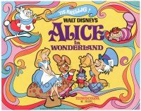 6h007 ALICE IN WONDERLAND TC R74 Walt Disney Lewis Carroll classic, psychedelic artwork!