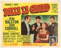 6h015 BELLE LE GRAND TC '51 art of sexy Vera Ralston who is a lady gambler by choice!