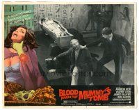 6h204 BLOOD FROM THE MUMMY'S TOMB LC #8 '72 two men & unconscious woman by open sarcophagus!
