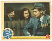 6h261 COMRADE X LC '40 Clark Gable tells Hedy Lamarr & Felix Bressart to get down before they shoot!
