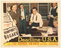 6h290 DEADLINE-U.S.A. LC #5 '52 newspaper editor Humphrey Bogart, best journalism movie ever!