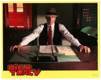 6h298 DICK TRACY LC '90 great close up of detective Warren Beatty with sketches at his desk!