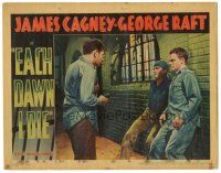 6h312 EACH DAWN I DIE LC '39 George Raft holds gun on James Cagney & other convict!