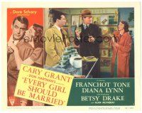 6h326 EVERY GIRL SHOULD BE MARRIED LC #8 '48 Diana Lynn looks at Cary Grant buying tobacco!
