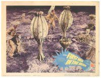 6h339 FIRST MEN IN THE MOON LC '64 Harryhausen, H.G. Wells, astronauts with cool alien pods!