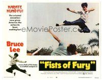 6h341 FISTS OF FURY LC #4 '73 Bruce Lee gives you the biggest kick of your life, kung fu classic!
