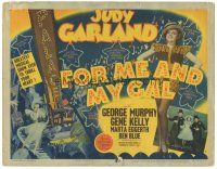 6h034 FOR ME & MY GAL TC '42 Judy Garland, Gene Kelly, cool Broadway art by Al Hirschfeld!