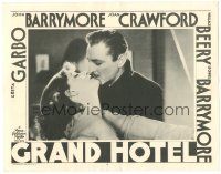 6h402 GRAND HOTEL LC #4 R50s great close up of Greta Garbo kissing John Barrymore!