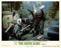 6h412 GREEN SLIME LC #4 '69 classic cheesy sci-fi movie, wonderful image of astronaut & monster!