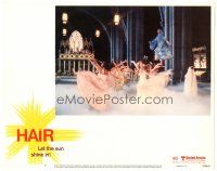 6h416 HAIR LC #7 '79 Milos Forman, great image of foggy musical production in church!