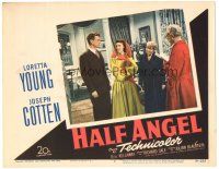 6h417 HALF ANGEL LC #4 '51 Loretta Young, Joseph Cotten, confessions of a lady sleepwalker!
