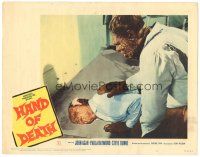6h418 HAND OF DEATH LC #2 '62 great close up of two horribly disfigured men, sci-fi horror!