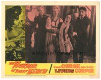 6h444 HORROR OF PARTY BEACH/CURSE OF THE LIVING CORPSE LC #5 '64 three people watch screaming girl