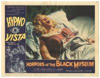 6h445 HORRORS OF THE BLACK MUSEUM LC #7 '59 June Cunningham has FEAR beyond belief!
