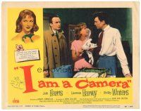 6h455 I AM A CAMERA LC #8 '55 Julie Harris between Laurence Harvey & Ron Randell!