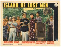 6h481 ISLAND OF LOST MEN LC '39 pretty Anna May Wong with J. Carrol Naish in uniform + native men!