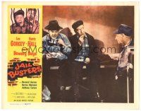 6h489 JAIL BUSTERS LC '55 convicts Leo Gorcey & Huntz Hall stare at old man while they eat!