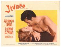 6h494 JIVARO LC #6 '54 romantic c/u of sexy Rhonda Fleming & barechested Fernando Lamas!