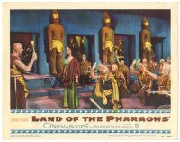 6h519 LAND OF THE PHARAOHS LC #3 '55 sexy Egyptian Joan Collins, Alexis Minotis & others in ceremony