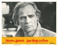 6h523 LAST TANGO IN PARIS LC #8 '73 best close up of Marlon Brando, Bernardo Bertolucci!