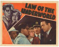 6h526 LAW OF THE UNDERWORLD LC '38 Walter Abel & cop look at Chester Morris & Anne Shirley!