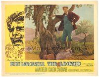 6h529 LEOPARD LC #8 '63 Luchino Visconti's Il Gattopardo, hunting Burt Lancaster posing by tree!