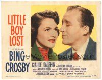 6h538 LITTLE BOY LOST LC #2 '53 great close up of Bing Crosby & pretty Nicole Maurey!
