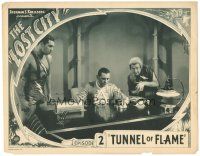 6h553 LOST CITY chapter 2 LC '35 William Boyd looks at strange device on desk, Tunnel of Flame!
