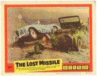6h556 LOST MISSILE LC #3 '58 wild image of soldier fallen from his jeep after car collision!
