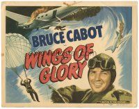 6h067 LOVE TAKES FLIGHT TC R47 pilot Bruce Cabot parachuting from crashing plane, Wings of Glory!