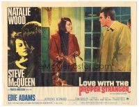 6h569 LOVE WITH THE PROPER STRANGER LC #6 '64 close up of Natalie Wood staring at Steve McQueen!