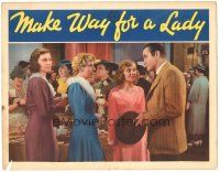 6h581 MAKE WAY FOR A LADY LC '36 Anne Shirley & Gertrude Michael stare at Herbert Marshall at party!