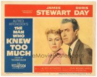 6h589 MAN WHO KNEW TOO MUCH LC #7 '56 James Stewart & Doris Day, directed by Alfred Hitchcock!