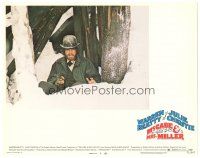 6h603 McCABE & MRS. MILLER LC #5 '71 Robert Altman, close up of Warren Beatty with gun in snow!