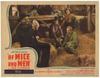 6h653 OF MICE & MEN LC '40 Lon Chaney Jr. as Lenny is excited to get puppy, Steinbeck classic!