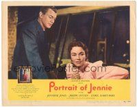 6h691 PORTRAIT OF JENNIE LC #2 '49 Joseph Cotten loves beautiful ghost Jennifer Jones!