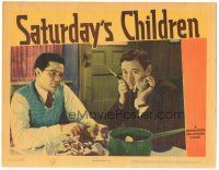 6h763 SATURDAY'S CHILDREN LC '40 John Garfield in glasses peeling potatoes with Roscoe Karns!
