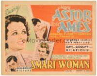 6h107 SMART WOMAN TC '31 art of pretty Mary Astor in a drama exciting as a party line!