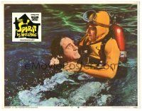 6h829 SPIRIT IS WILLING LC #5 '67 William Castle, c/u of guy in scuba gear rescuing Sid Caesar!