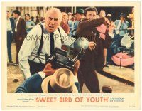 6h853 SWEET BIRD OF YOUTH LC #3 '62 Ed Begley & Rip Torn attack photographer as rally gets violent