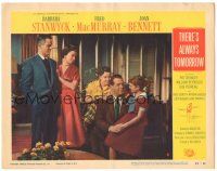 6h876 THERE'S ALWAYS TOMORROW LC #8 '56 Fred MacMurray & Joan Bennett with children!