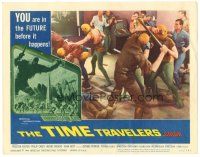 6h897 TIME TRAVELERS LC #1 '64 c/u of scientists attacked by mutated humans from the future!