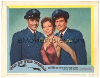 6h912 TOP OF THE WORLD LC #8 '55 sexy Evelyn Keyes between Dale Robertson & Frank Lovejoy!